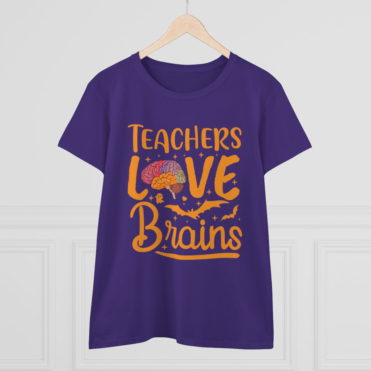 Teachers Love Brains / Women's Midweight Cotton Tee