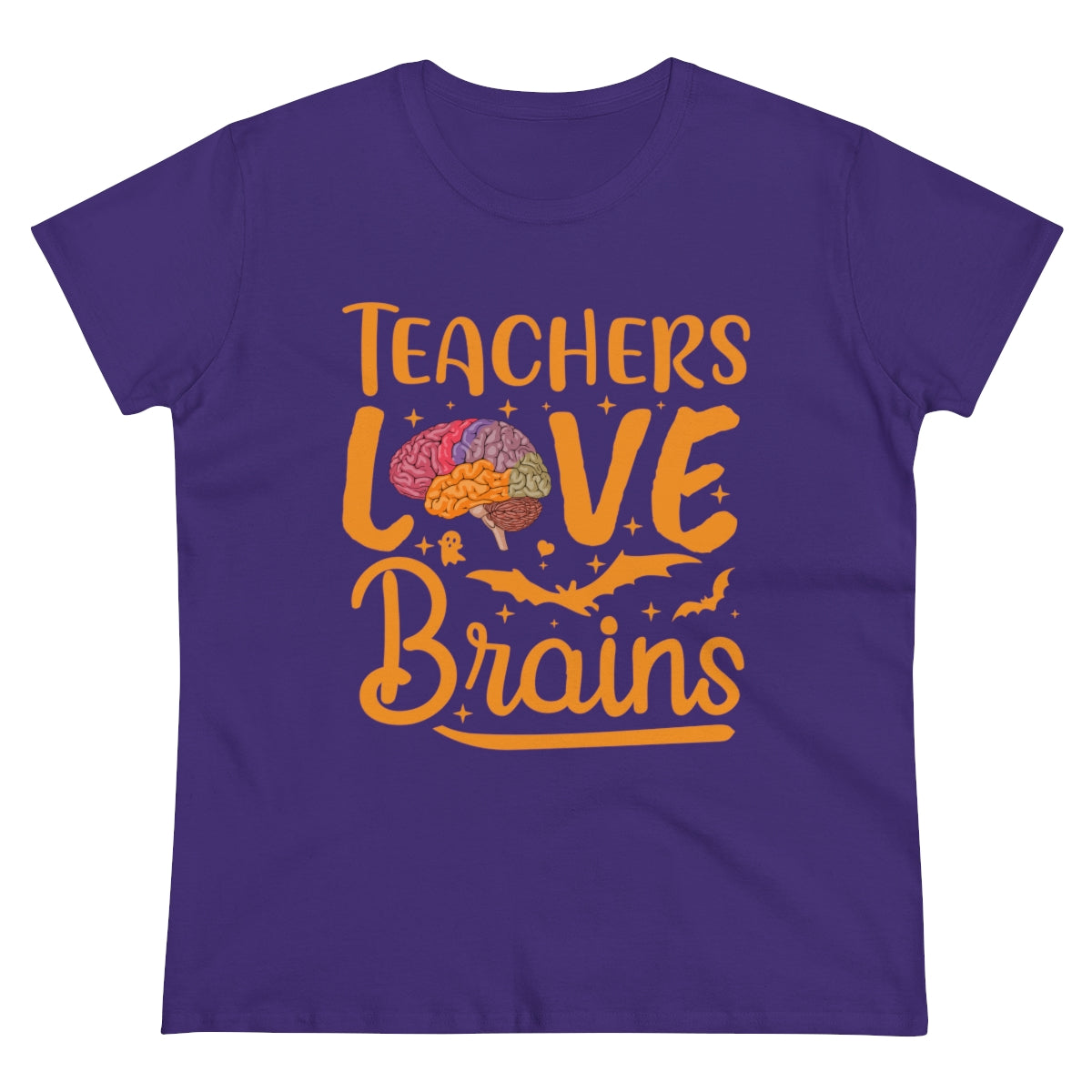 Teachers Love Brains / Women's Midweight Cotton Tee