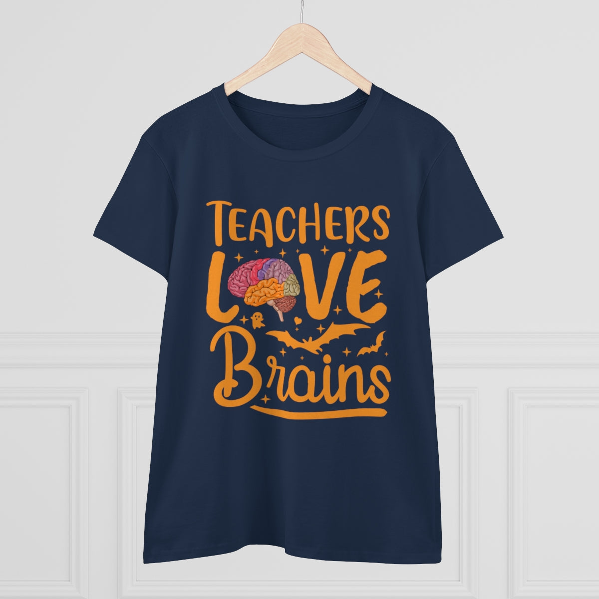 Teachers Love Brains / Women's Midweight Cotton Tee