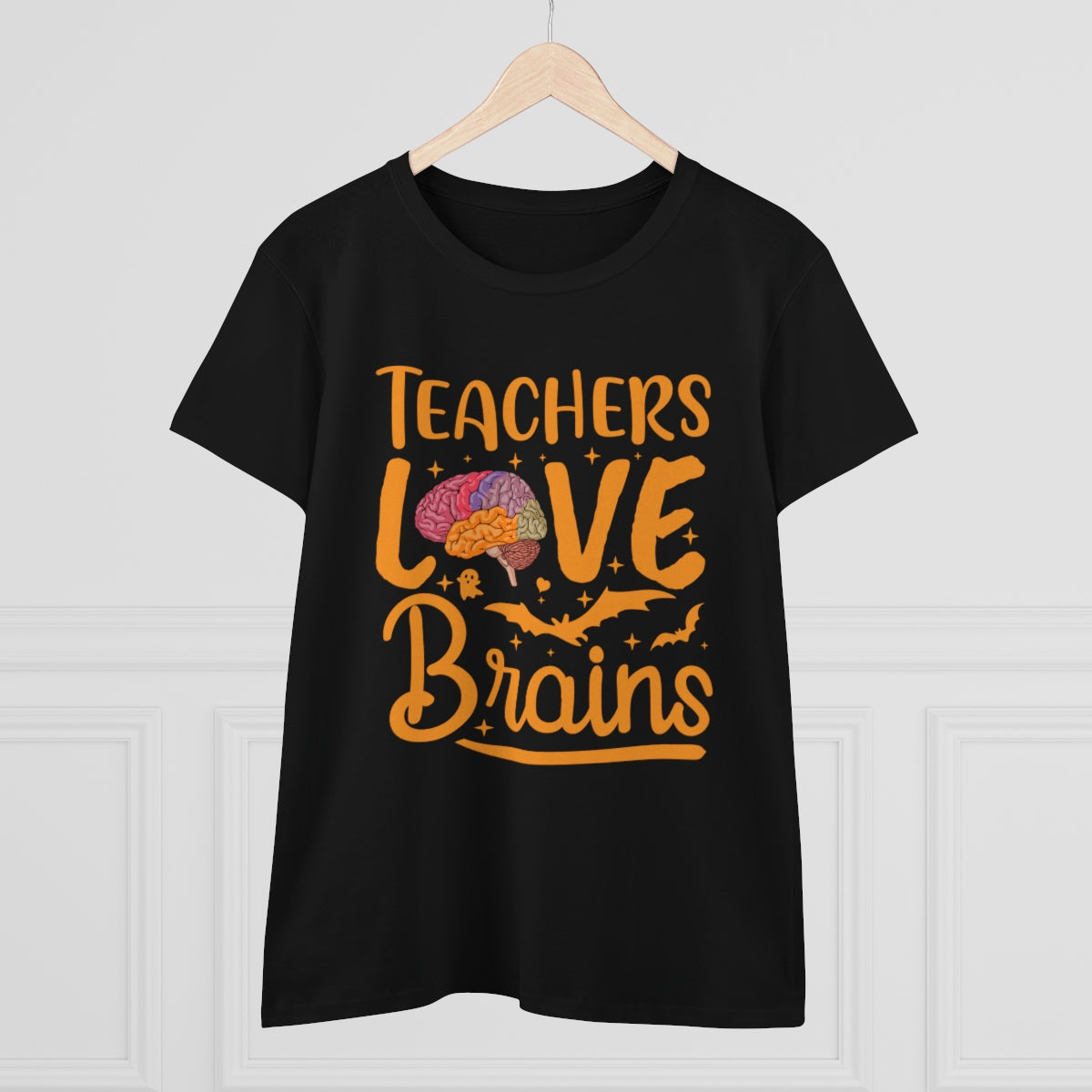 Teachers Love Brains / Women's Midweight Cotton Tee