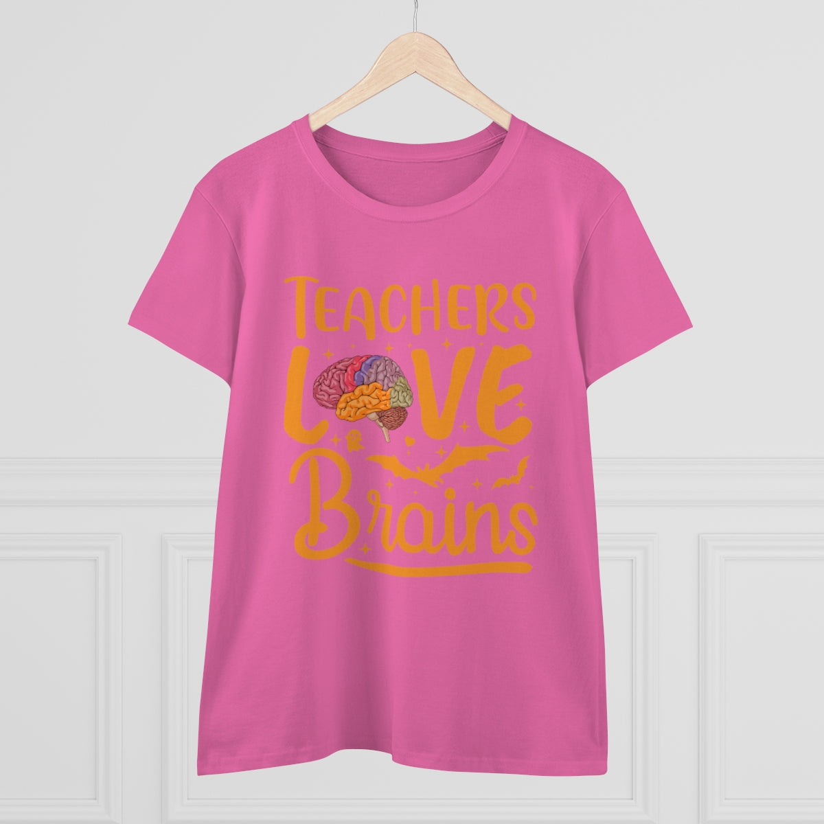 Teachers Love Brains / Women's Midweight Cotton Tee
