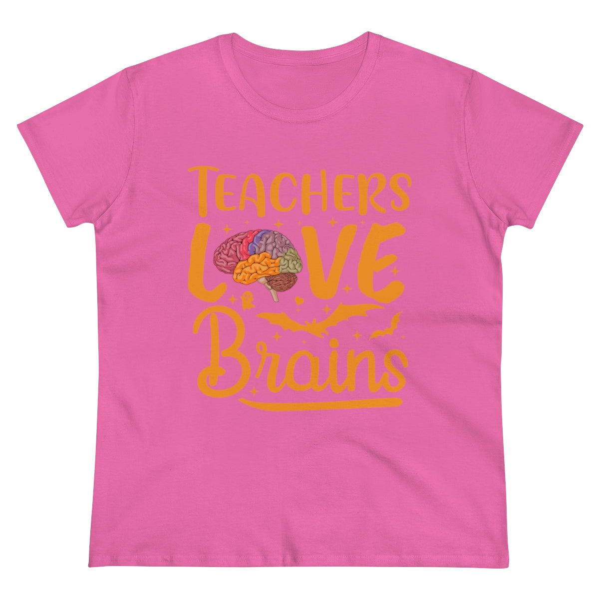 Teachers Love Brains / Women's Midweight Cotton Tee