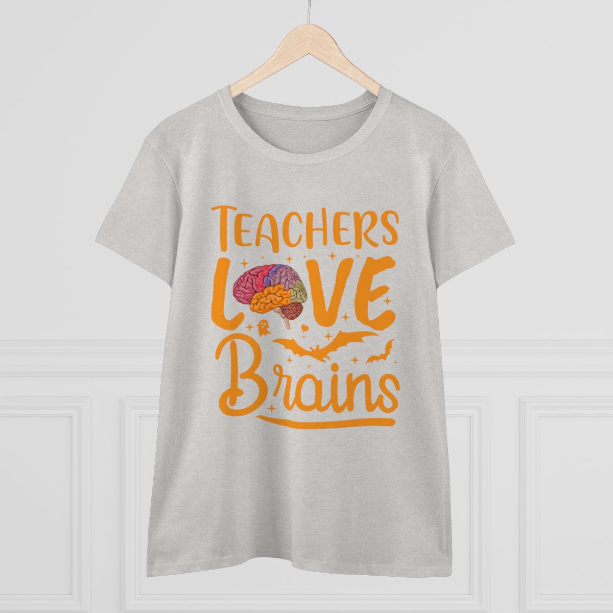Teachers Love Brains / Women's Midweight Cotton Tee