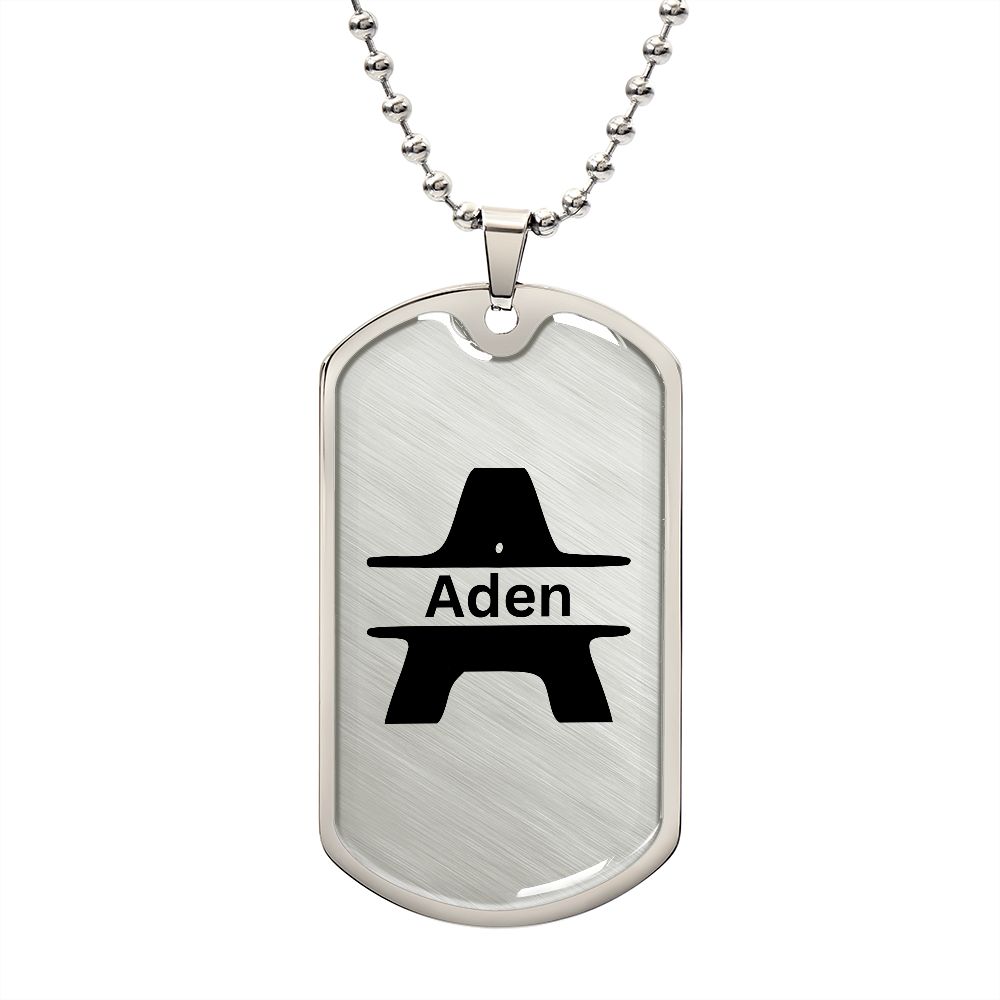 Monogram Dog Tag (Aden)