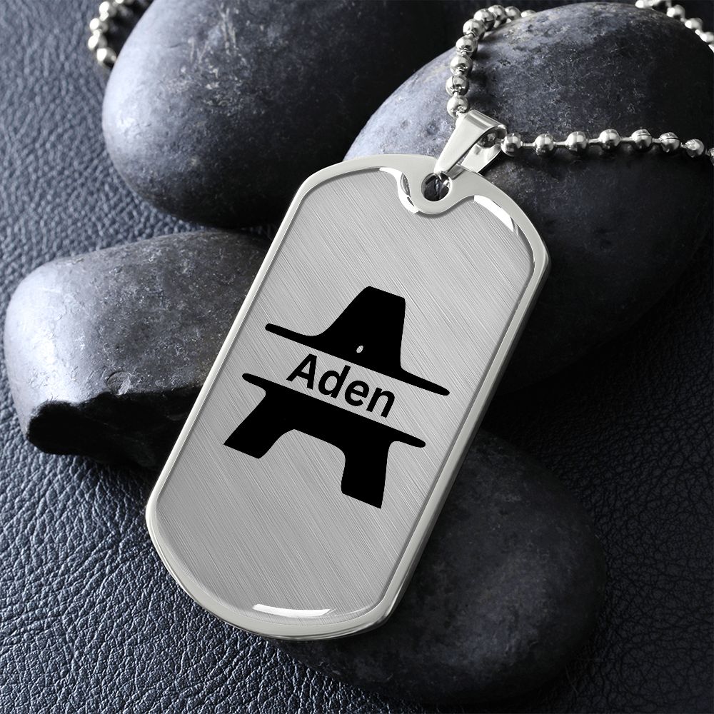 Monogram Dog Tag (Aden)