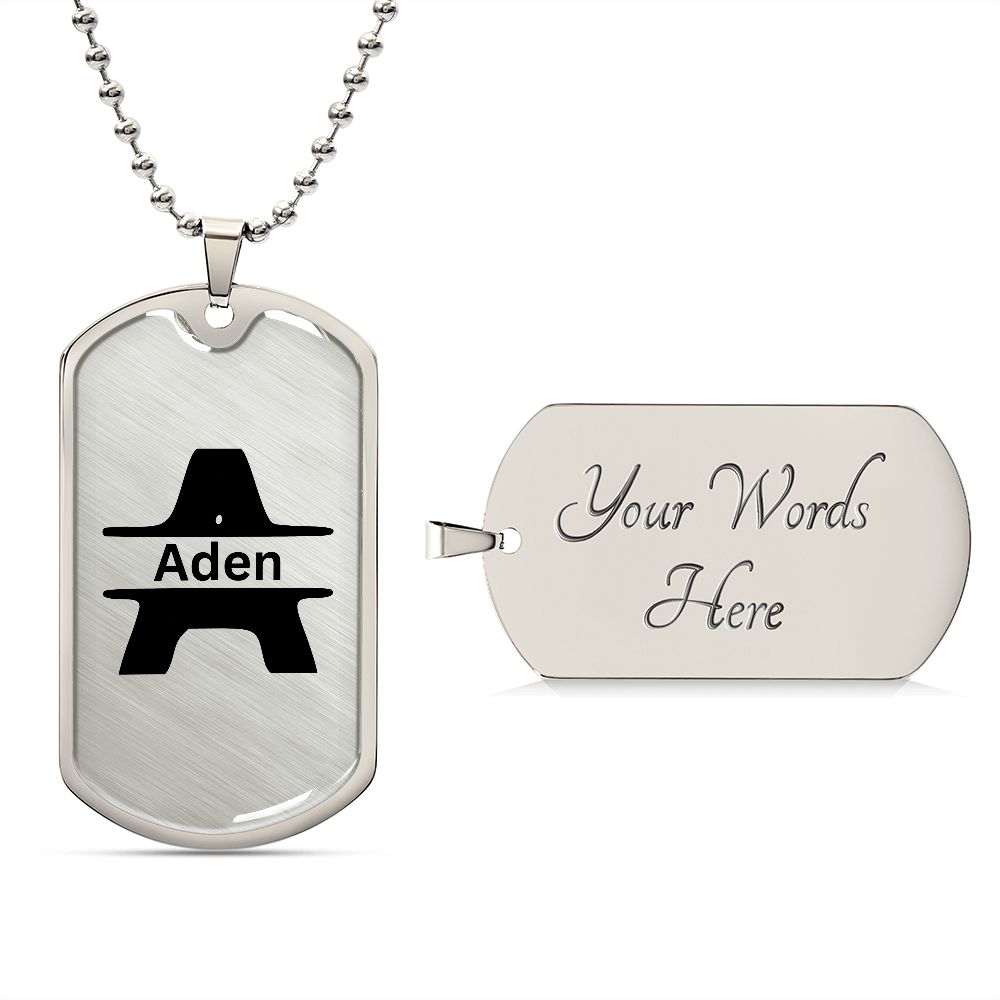 Monogram Dog Tag (Aden)