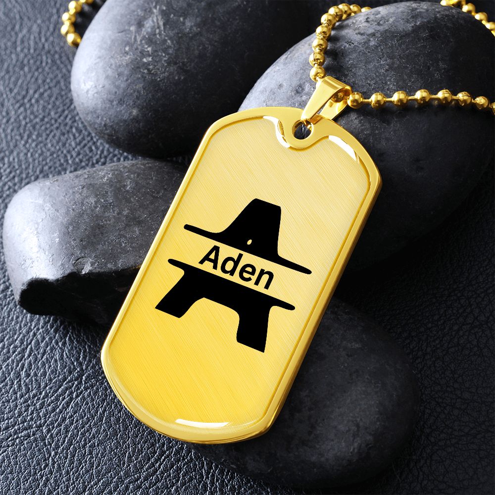 Monogram Dog Tag (Aden)