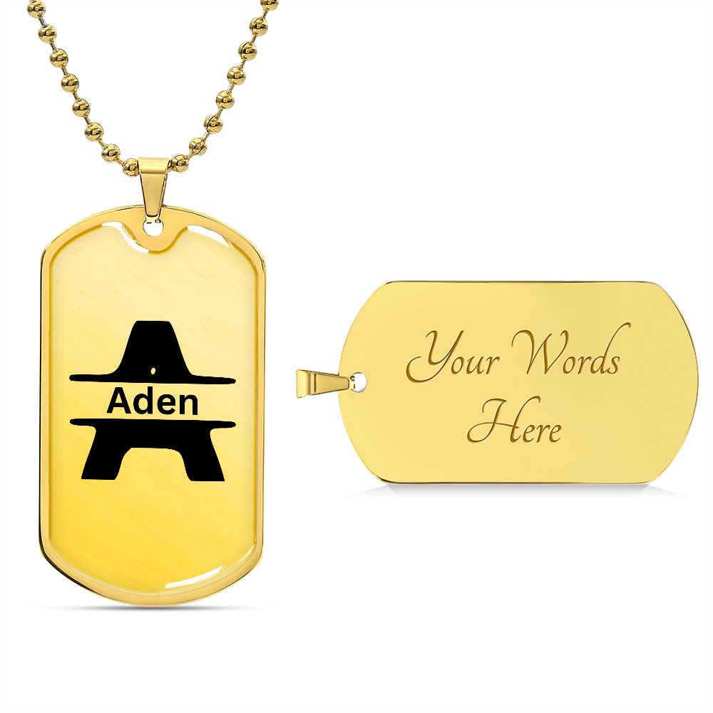 Monogram Dog Tag (Aden)