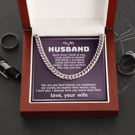 To My Husband Cuban Chain Link w/POD MC