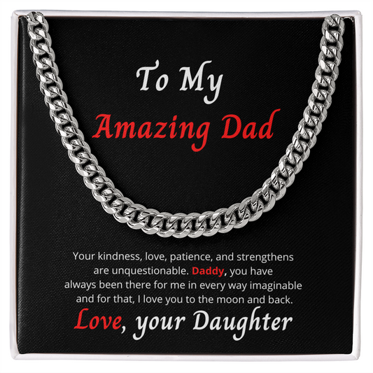 To My Amazing Dad / Cuban Link Chain Necklace