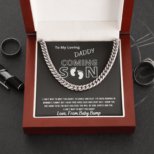 To My Loving Daddy Cuban Link Chain