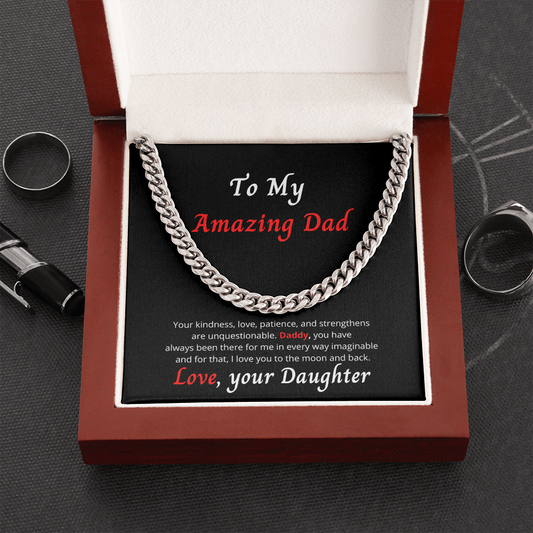 To My Amazing Dad / Cuban Link Chain Necklace