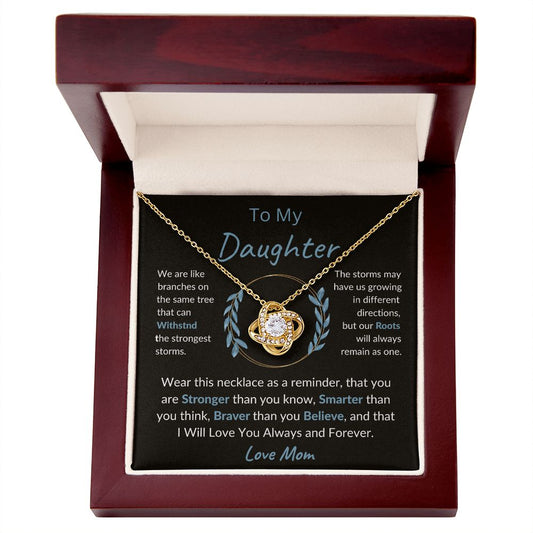 To My Daughter Necklace Gift/Birthday Gift/Valentine's Day Gift/Christmas Gift/Love Knot Necklace