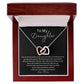 To My Daughter Necklace Gift/Birthday Gift/Valentines Day Gift/Christmas Gift/Interlocking Hearts Necklace