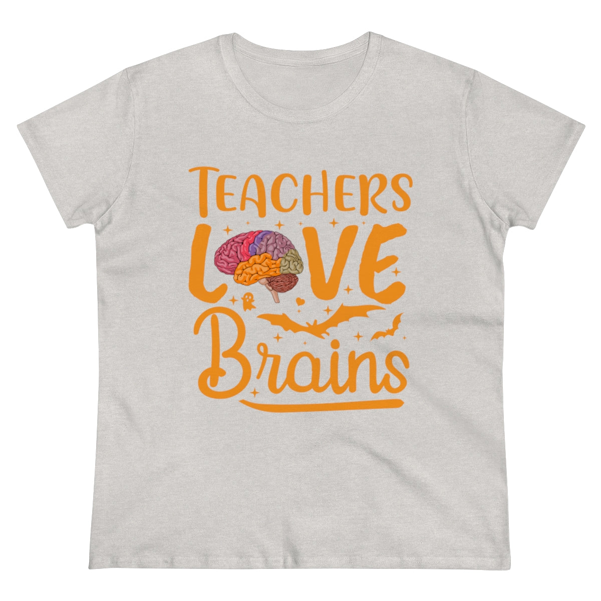 Teachers Love Brains / Women's Midweight Cotton Tee